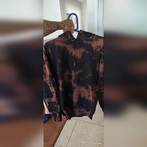 Black and Brown Tie-Dye Hoodie